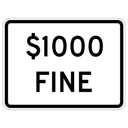 Sign Solutions Usa 18 in Height, 24 in Width, Aluminum, Horizontal Rectangle DUS08DWT2418R2-6bP1K